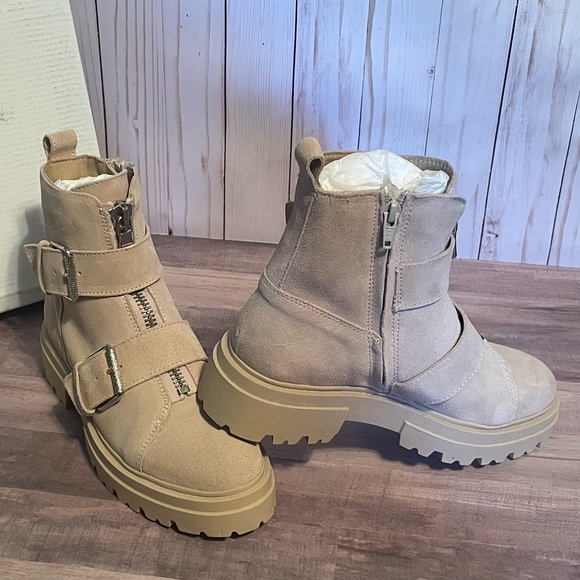 NEW in BOX Dolce Vita AVARI Dune Suede tan size 7 LEATHER combat Boots MSRP $160 - Picture 10 of 16